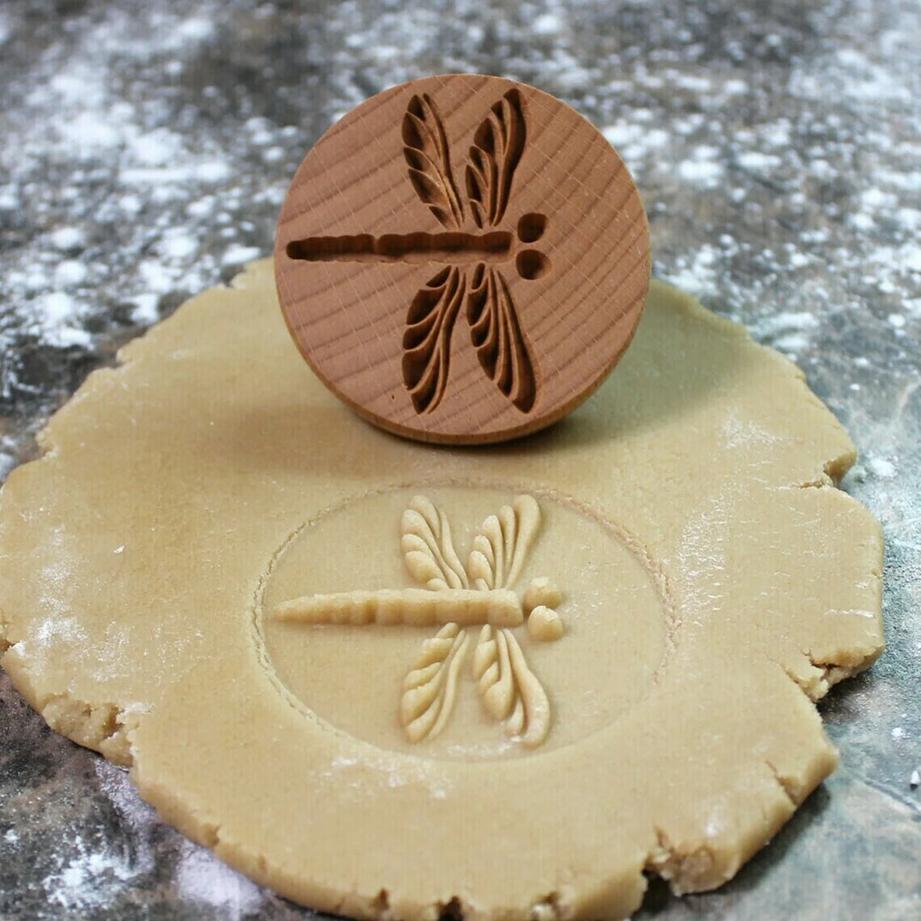 Carving Wood Kitchen Biscuit Mold Carving Cookie Mold Cutter Gingerbread Biscuit Crisp Cake Mold Cookie Stamp Oasis Select Dragonfly