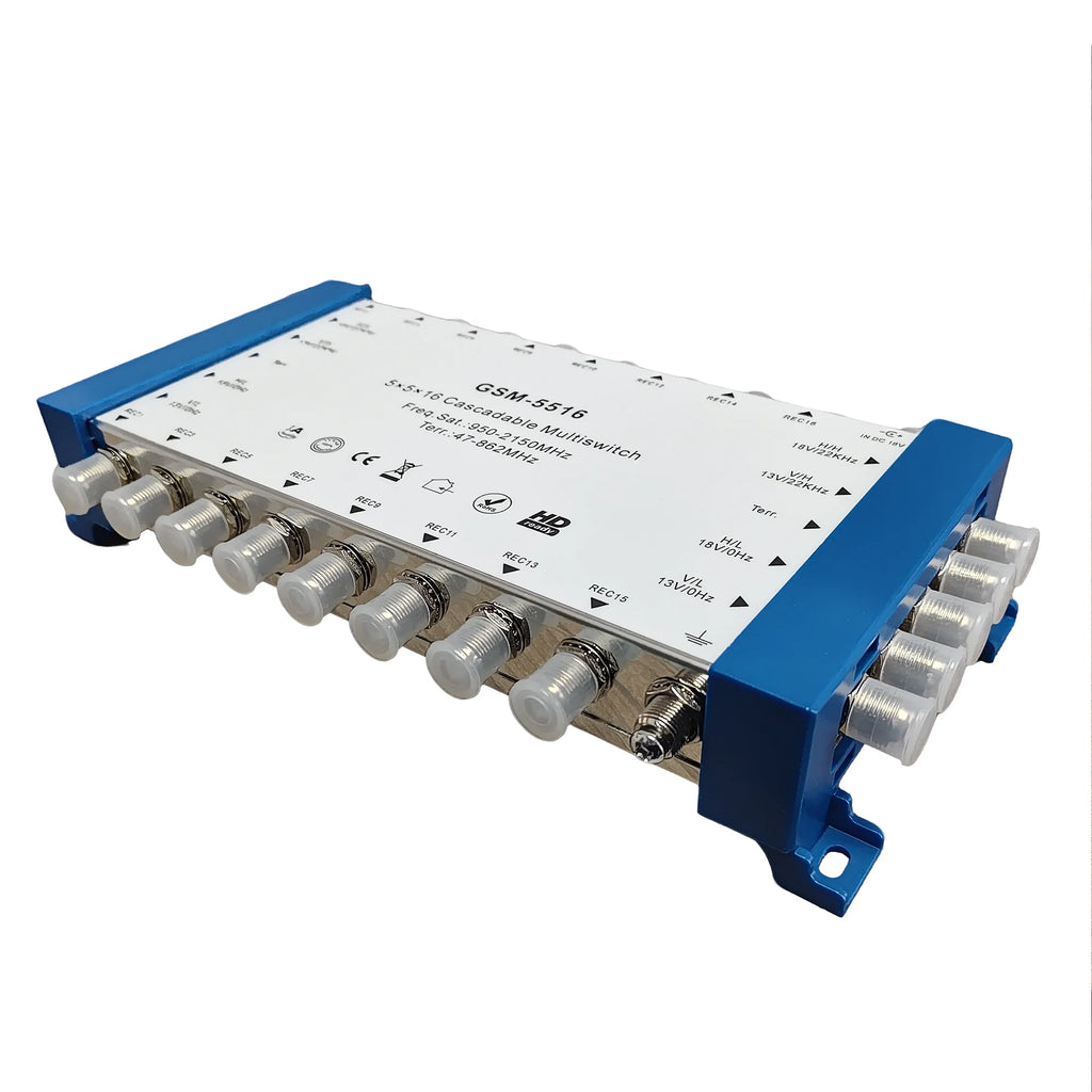 5/9-in-16-out satellite signal multi-channel switching switch cascade multi in multi out 13V 18V 22K Diseqc signal distributor Oasis Select