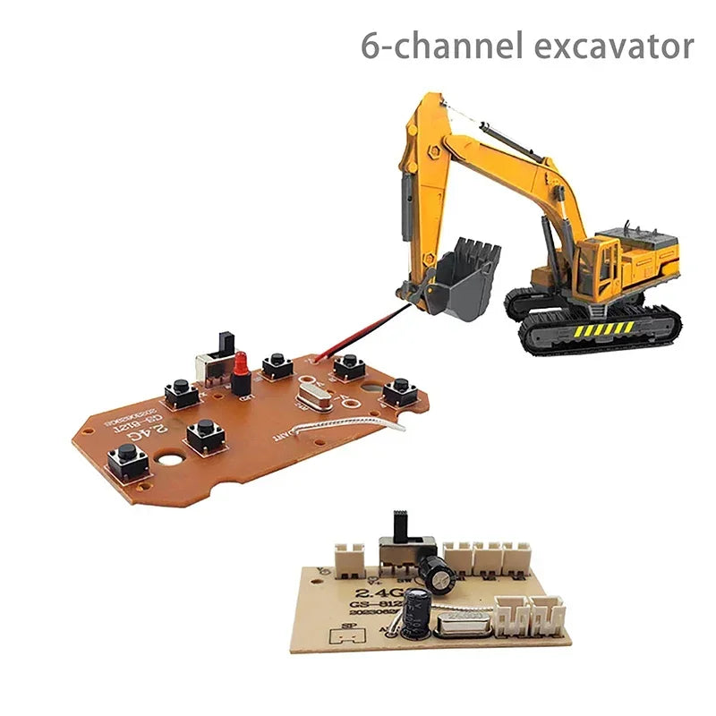 1 Set For RC Car Remote Control Toys Parts 6CH 2.4G Remote Control High Quality 27MHz Circuit PCB Transmitter Receiver Board Oasis Select