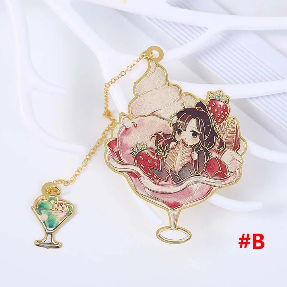 Mo Dao Zu Shi Anime Metal Bookmarks Grandmaster of Demonic Cultivation Cartoon Bookmark Wei Wuxian Lan Wangji Figure Bookmark Oasis Select B