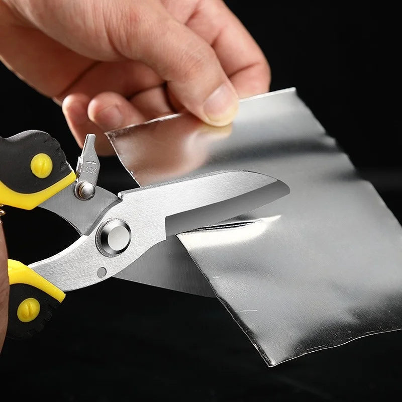Stainless Steel Industrial Scissors Iron Sheets Iron Wire Scissors Multifunctional Hand Scissors Wire Cutters Electrician Tools Oasis Select
