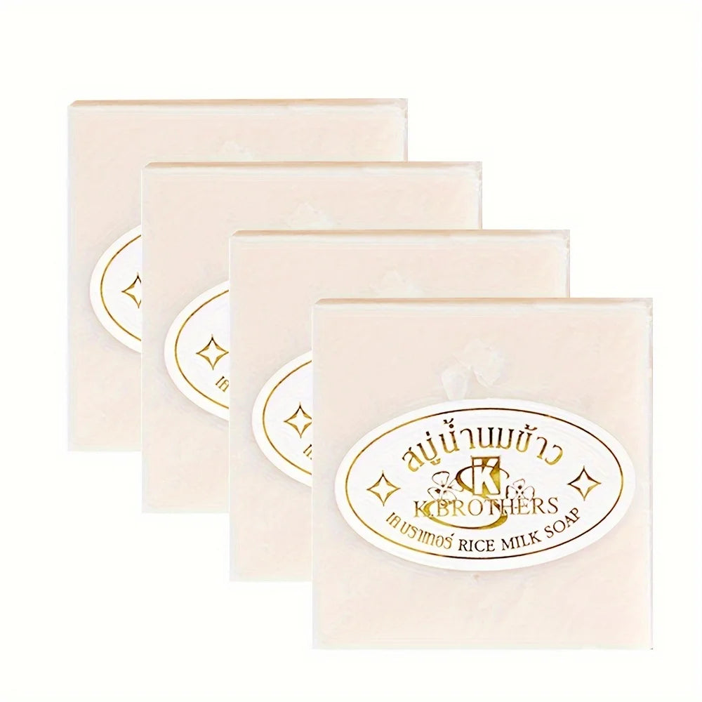 Original Milk Rice Soap Essential Oil Soap Bath Handmade Soap Deep Cleansing Skin 60g(2.12oz) Oasis Select 4 pcs