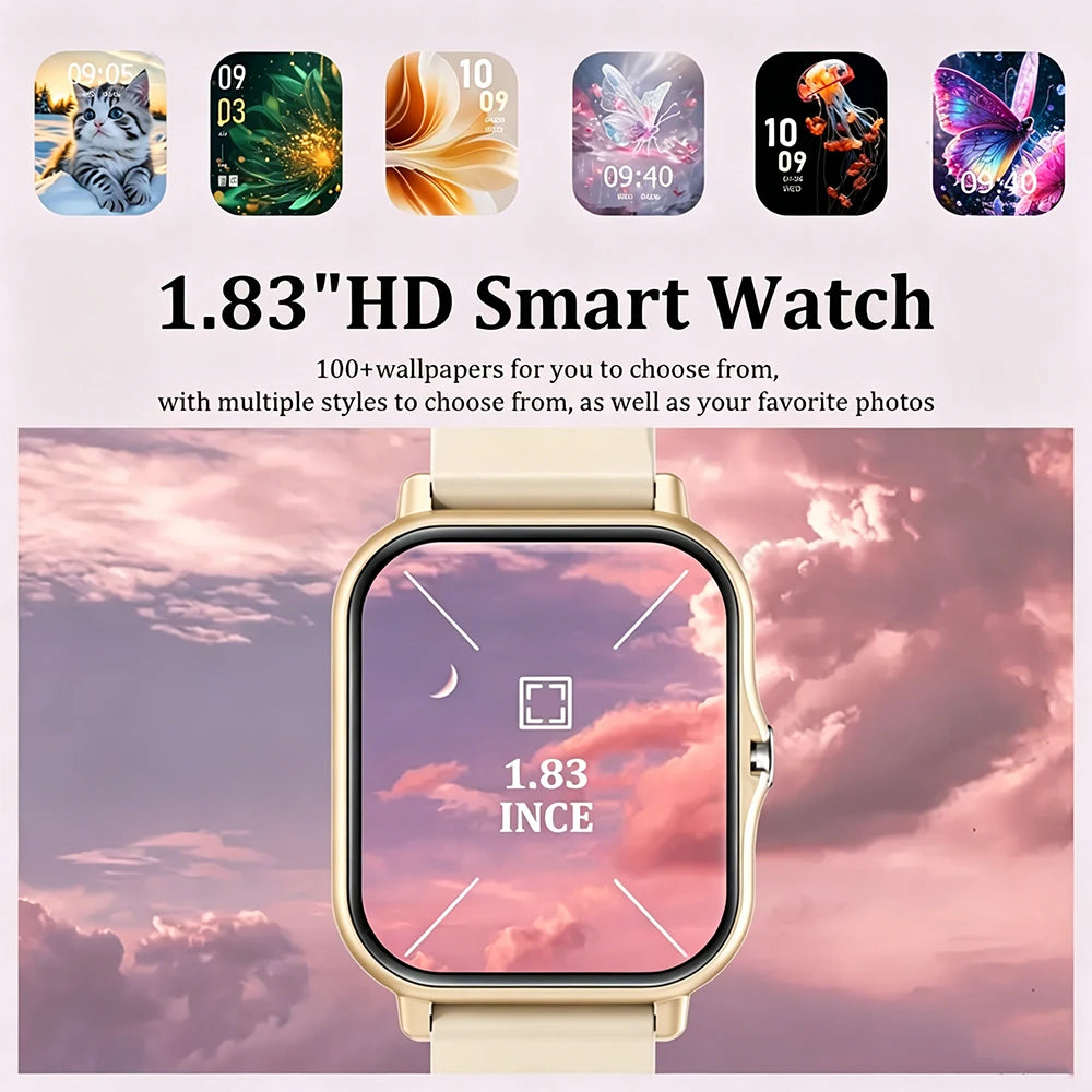 ERUN 1.83" Touch Smartwatch – Bluetooth Calls, Voice Assistant