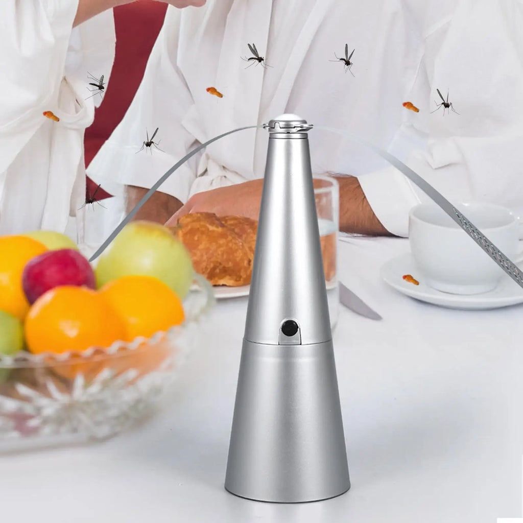 Outdoor Fly Bug Repeller Kitchen Dining Table Meal Pests Fan Desktop Tabletop Electric Battery Operated Food Protector Tool Oasis Select