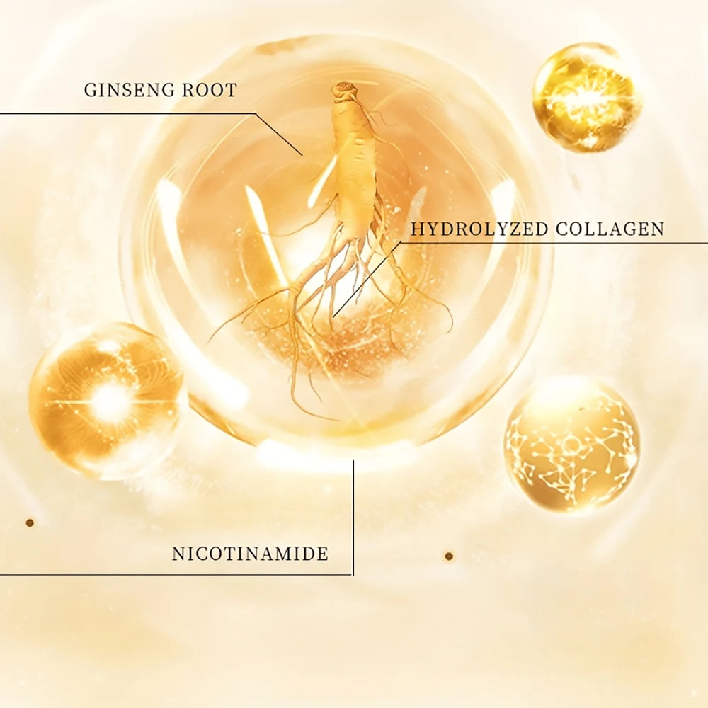 HISENRAIN Ginseng Collagen Anti-Aging Serum - Wrinkle Reduction, Skin Firming & Moisturizing, Natural Rejuvenating Face Essence. Oasis Select