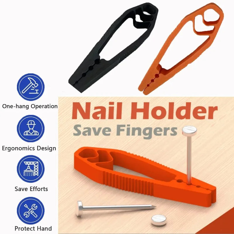 Portable Nail Fixer Tool Woodworking Nail Fixer Plastic Sliding Joint Pliers Protect Fingers for Maintenance and Woodworking Oasis Select