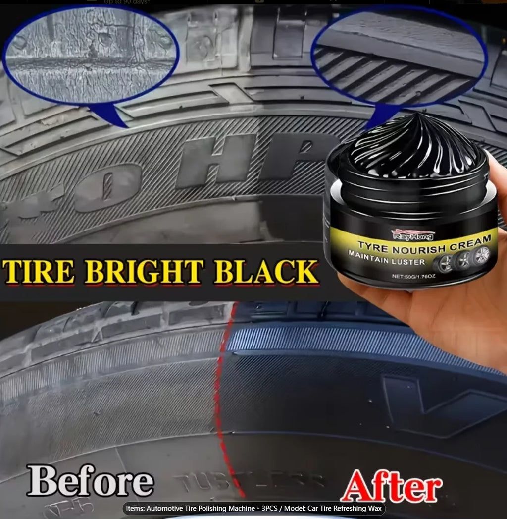 Car Tire Shine Wax – Brightener, Waterproofer & Trim Care Tire Shine Wax Oasis Select