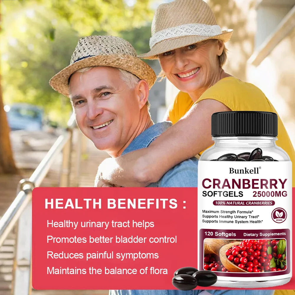 Cranberry Capsules 25,000mg + Vitamin C | Urinary Tract Health Herbal Health Supplement Oasis Select