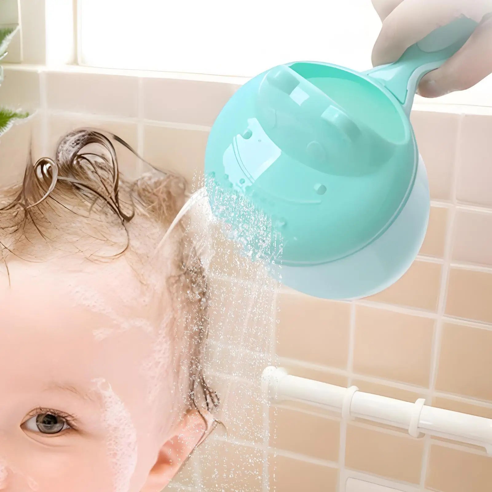 Cute Cartoon Baby Bath Caps Toddle Shampoo Cup Children Bathing Bailer Baby Shower Spoons Child Washing Hair Cup Kids Bath Tool Oasis Select
