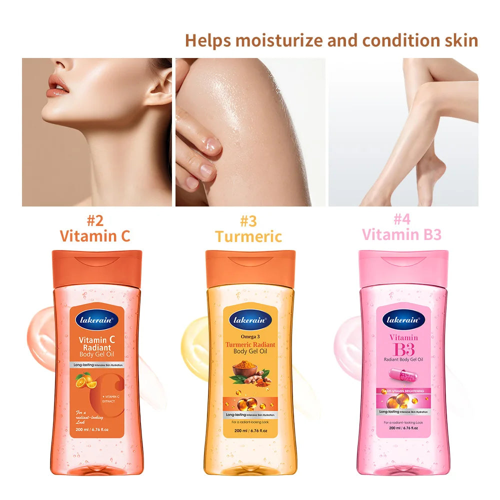 Turmeric Cocoa Oil Body Lotion 200ml Vitamin B3 Vitamin C Brightening Glow Body Gel Moisturizer For Dry Skin Oasis Select