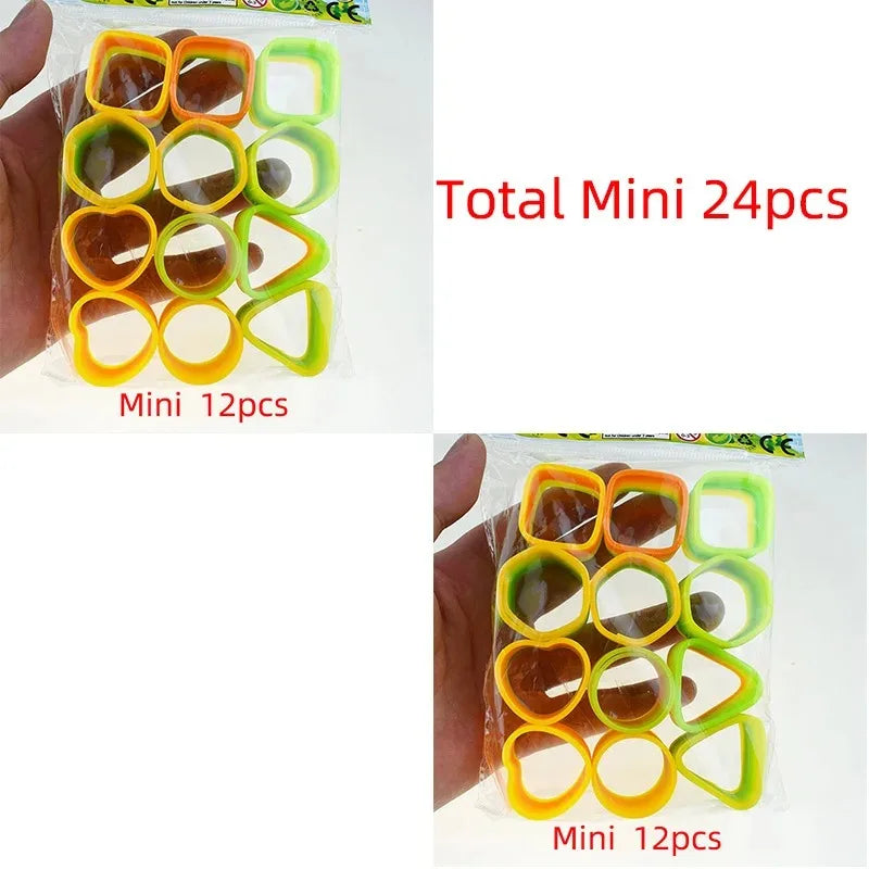 24PCS Rainbow Magic Springs Circle Toys Kids Birthday Party Favors Guests Giveaway Small Gifts Pinata Fillers Flexible Funny Toy Oasis Select 24 pieces 1