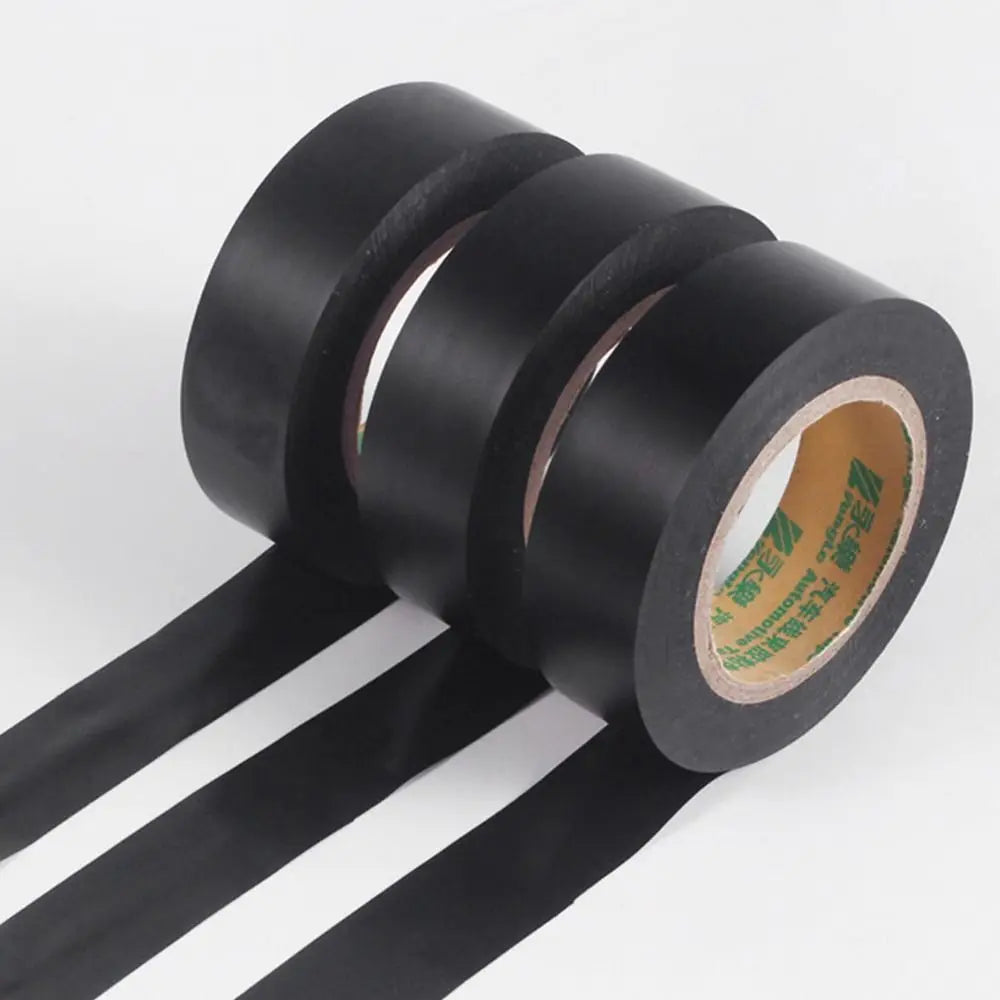 New Black Electrical Tape PVC Self-adhesive Electrical Insulation Tape Waterproof Voltage Wire Organizer Oasis Select