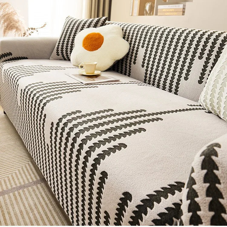New All-inclusive Anti-cat Scratch Elastic Sofa Cover, One-piece Anti-slip Sofa Protective Cover Cover Sofa Oasis Select 1 people 90-140cm black