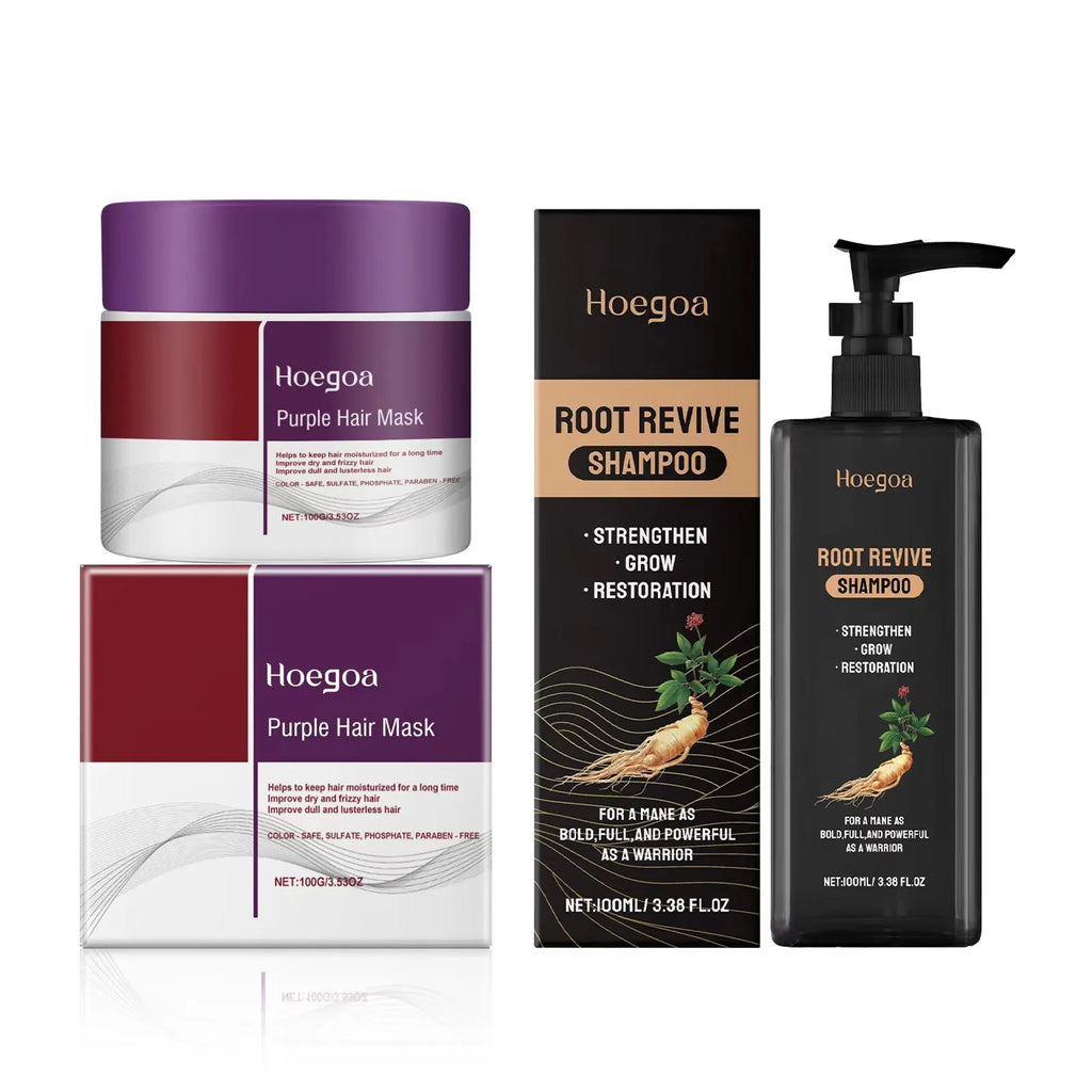 Ginseng Shampoo Growth Oil Control Anti Hair Loss Damaged Hair Repair Frizz Prevent Breakage Strengthen Root Purple Hair Mask Oasis Select All