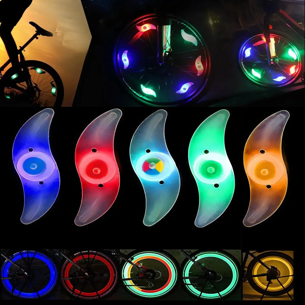 LED Bike Wheel Light 3 Mode Bike Wheel Spoke Light Waterproof Bike Safety Warning Tire Light Easy To Install Bicycle Accessories Oasis Select