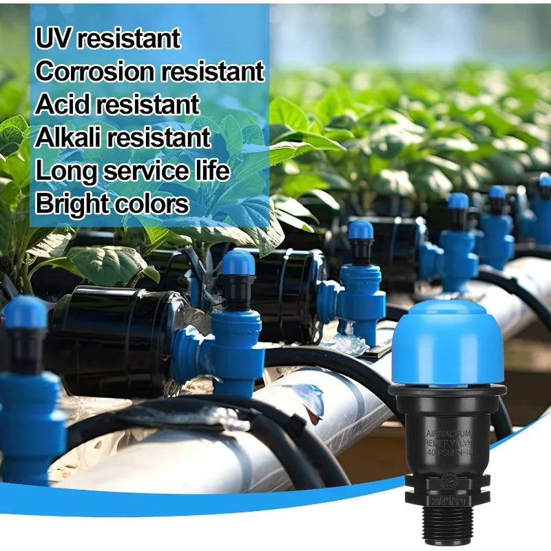 2PCS Kinetic Release Air Valve 3/4" BSP/NPT Male Thread Air Relief Vent Irrigation Water Saving for Agricultural Drip Systems Oasis Select