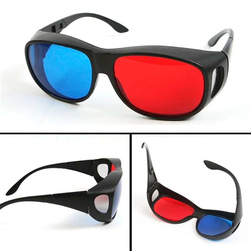 Red & Blue Anaglyph 3D Glasses for Movies, Games & Comics