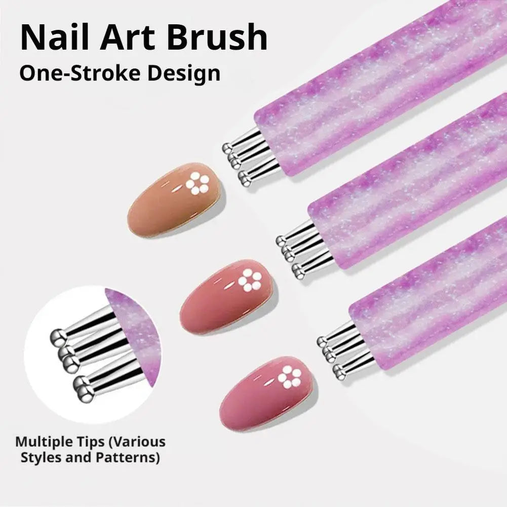 5 Petal Flower Nail Dotting Pen One Stroke Flower Design Tool for Nail Art, Manicure Rhinestone Gems Picker & Dotting Painting Oasis Select