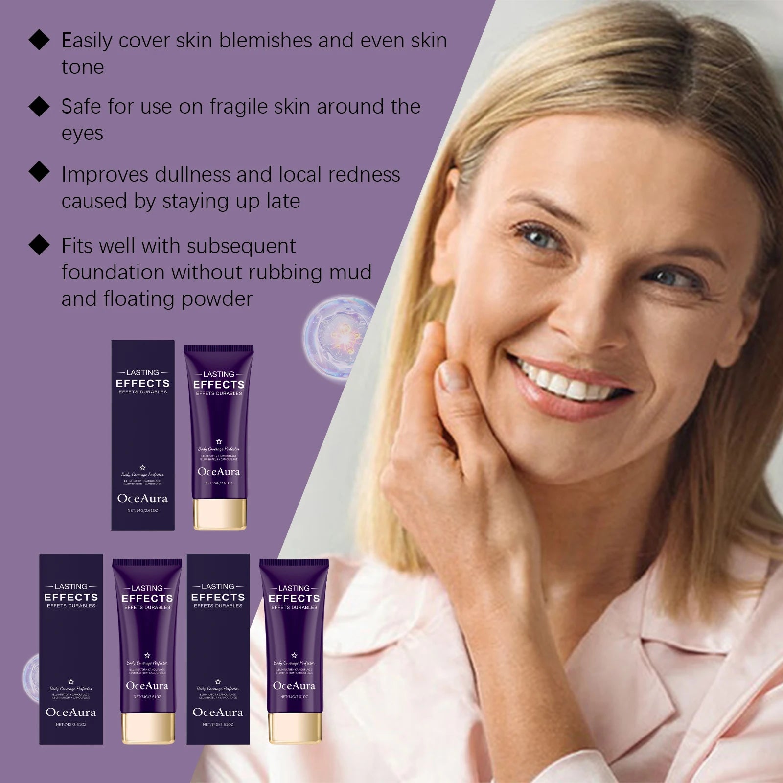 Concealer Antioxidant Even Skin Tone Improve Dullness Skin Waterproof Lasting Oil Control Hides Dark Circles Coverage Cosmetics Oasis Select