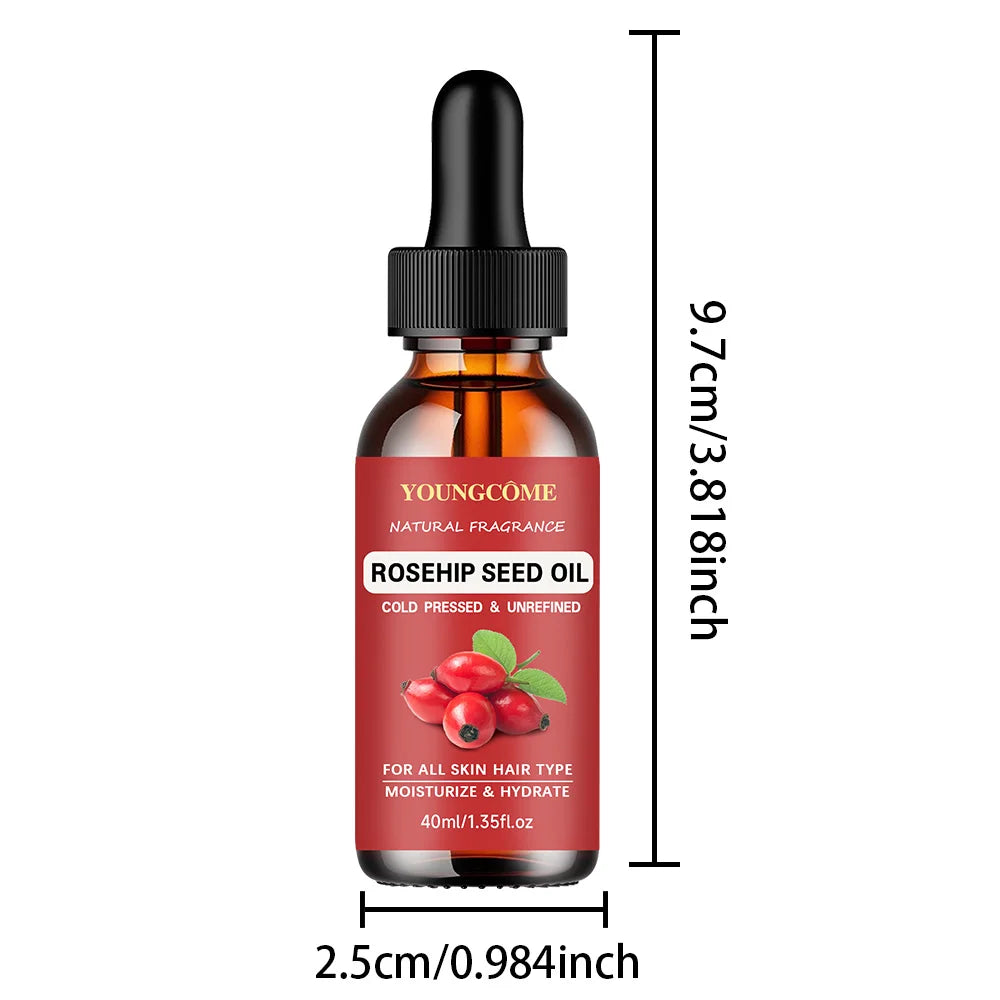 YOUNGCOME Rosehip Seed Oil – Face, Gua Sha & Hair Care Rosehip Face Oil Oasis Select 40ML 1PCS