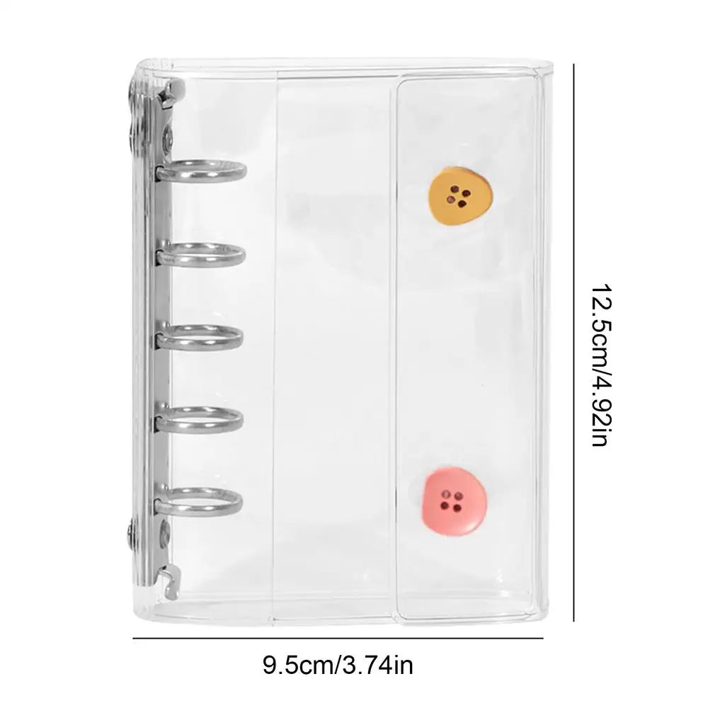 Sticker Organizer Binder Sticker Binder Album Organizer Book Transparent Notebook Aesthetic Keeper for Scrapbooking Planner Oasis Select Red