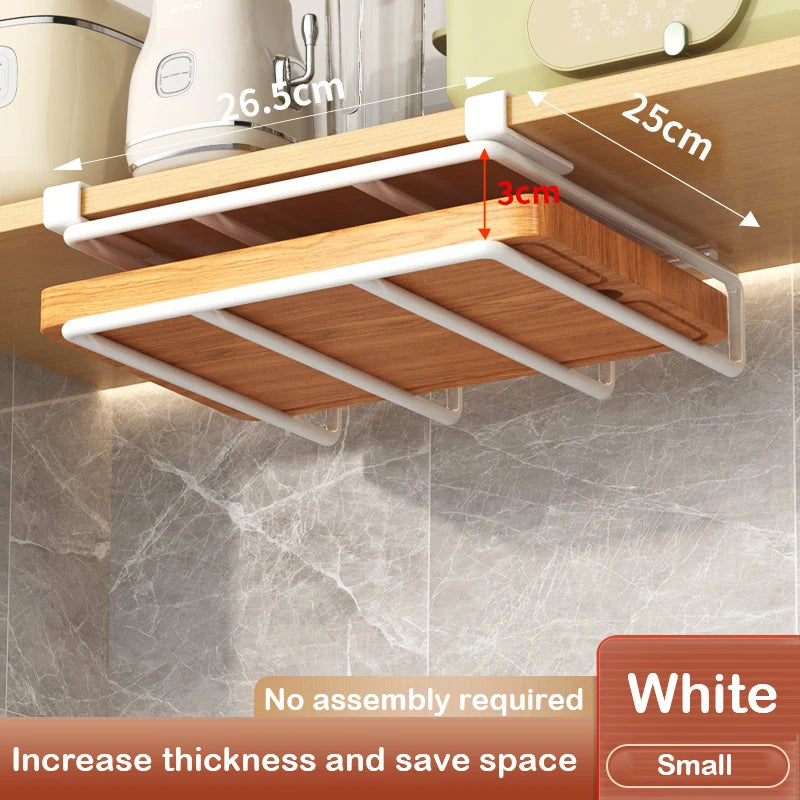 Kitchen Under Cabinet Basket Storage Shelf Cutting Board Rack Kitchen Closet Rack Under Desk Cabinet Office Bathroom Organizers Oasis Select 19