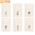 Tulip Thank You Cards Cardstock Flower Card Greeting Cards Assortment with Envelopes Sealing Stickers Birthday Party Wedding Oasis Select 12pcs