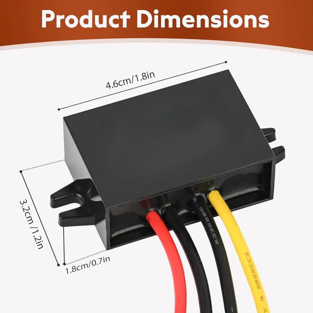 DC/DC 24V 12V To 5V 5A 25W Converter Car Power Supply Voltage Regulator Waterproof Buck Converter Module For Trucks Golf Carts Oasis Select