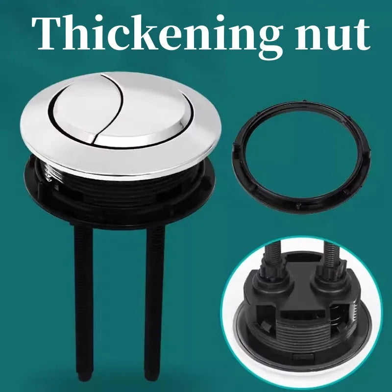 Universal Dual Flush Toilet Water Tank Button Round Valve Push Button Flush Toilet Seat Water Tank Valve Bathroom Parts Oasis Select