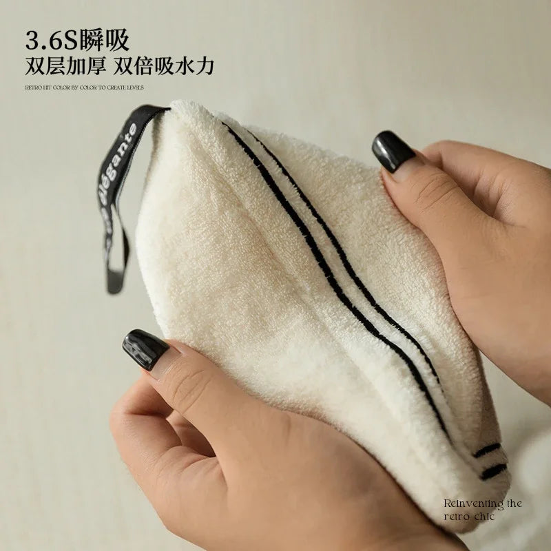 Hand Towel Class A Household Double-layer Thickened Strong Water-absorbent Bathroom Kitchen Children's Towel Oasis Select