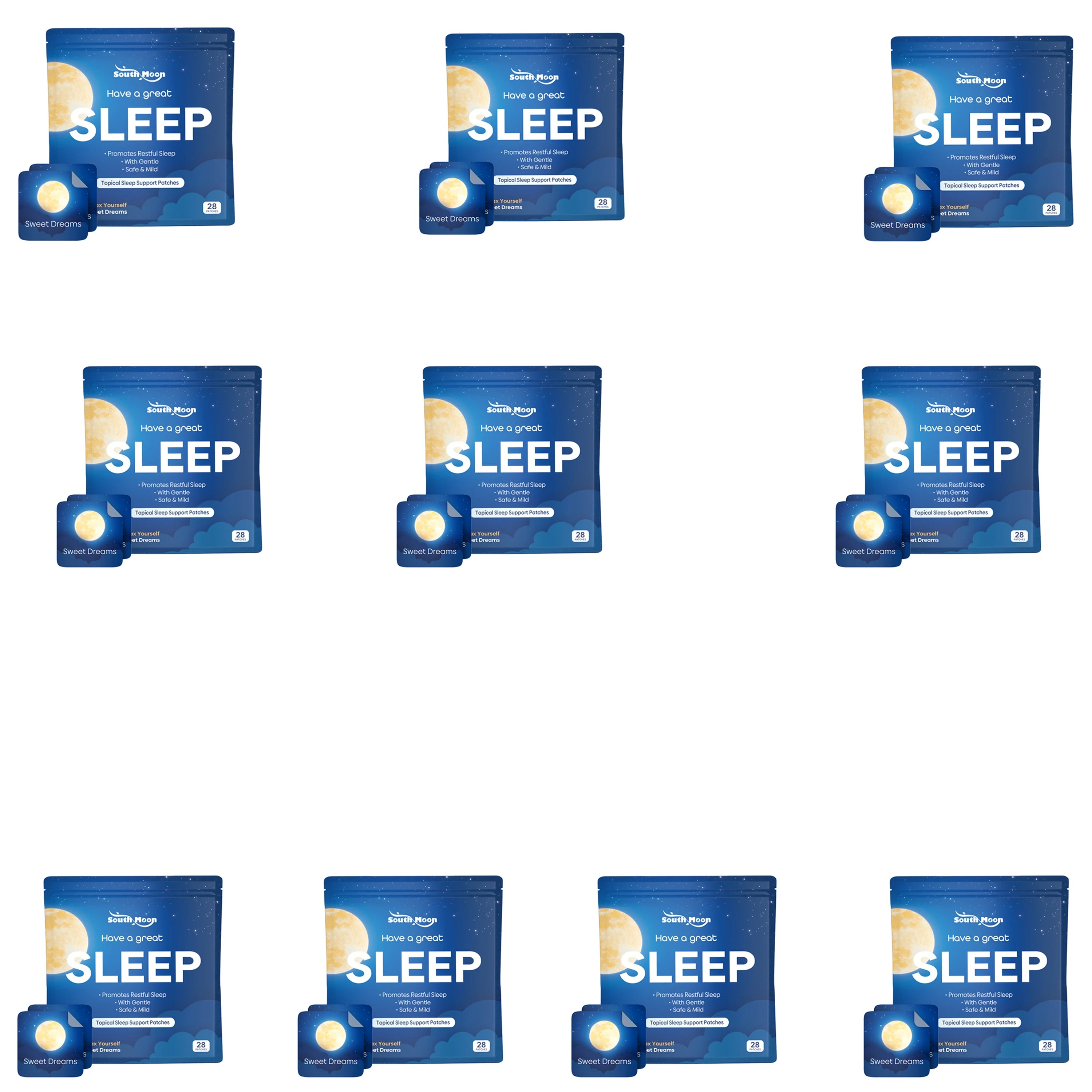 Sleep Care Patches | Natural Daily Gentle Nighttime Soothing Care for Peaceful & Restful Sleep, Convenient Portable Design Oasis Select 10boxed