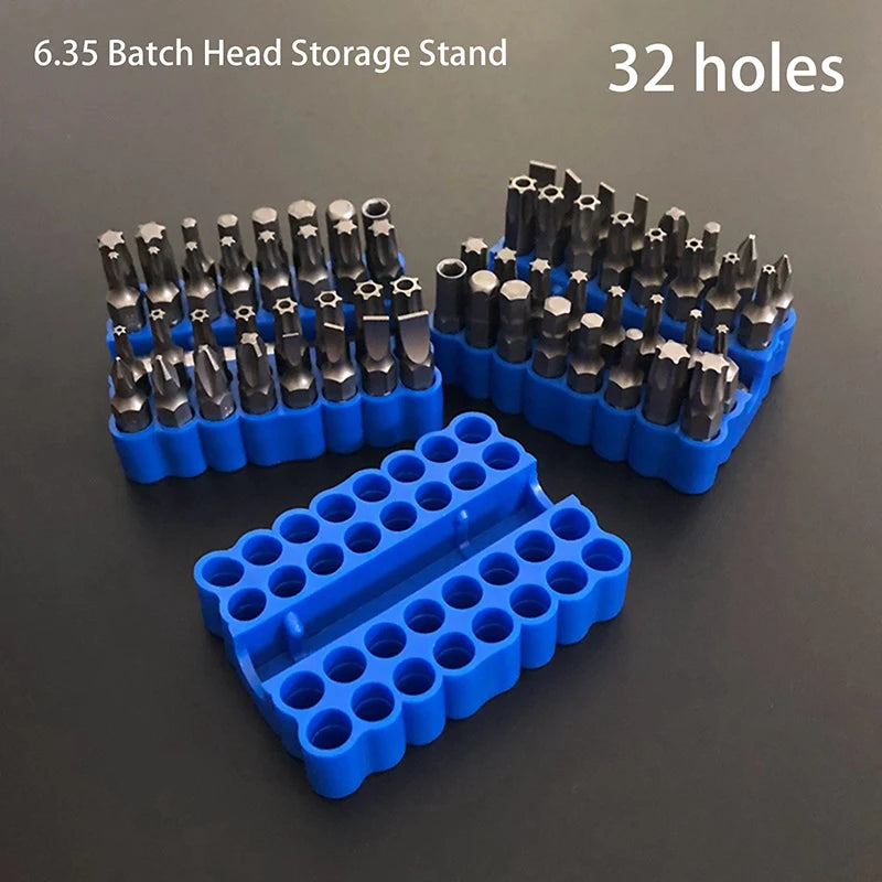 2pcs Bit Holder 32 Holes Bit Hex Shank Organiser Screwdriver Bit Holder Drill For Storage For 6.35MM Shank Storage Box Oasis Select