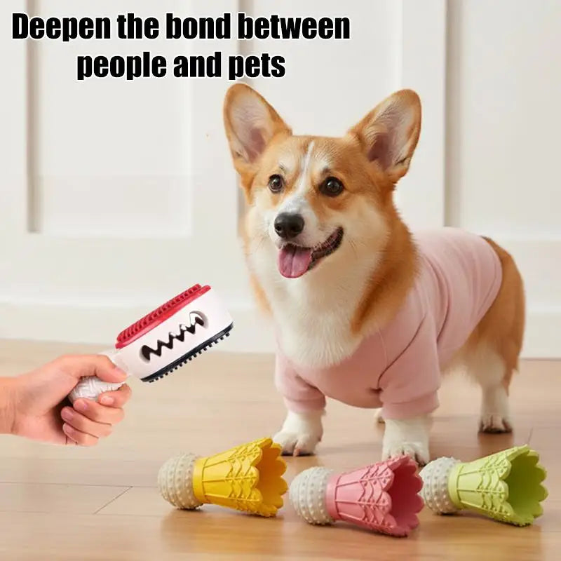 SUSU Badminton Shape Bite-Resistant Dog Toy Interactive Chew Toy Relieves Boredom Teeth Grinding Stick Puzzle For Dogs Self-Fun Oasis Select