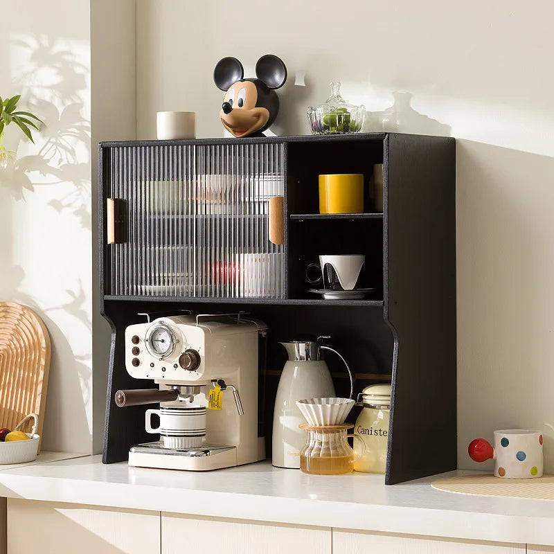 Cup storage rack desktop dining side coffee machine kettle storage cabinet multi-layer dustproof water cup tea set cup holder Oasis Select