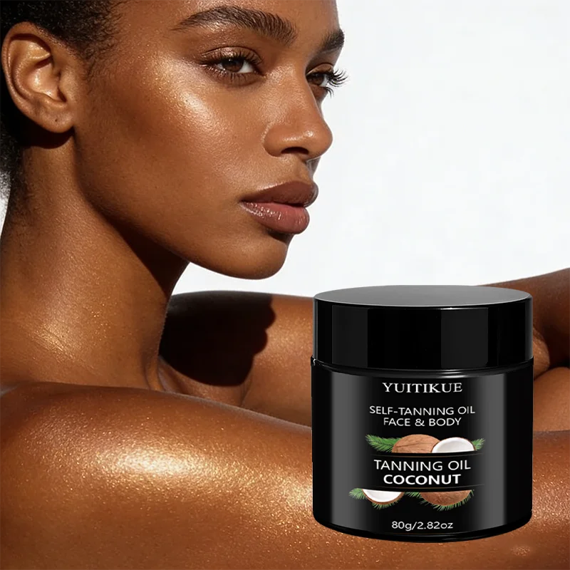 YUITIKUE Coconut Self-Tanning Oil - Natural Sun-Kissed Glow, Deep Moisturizing Face & Body Tanning Cream 80g Oasis Select Default Title