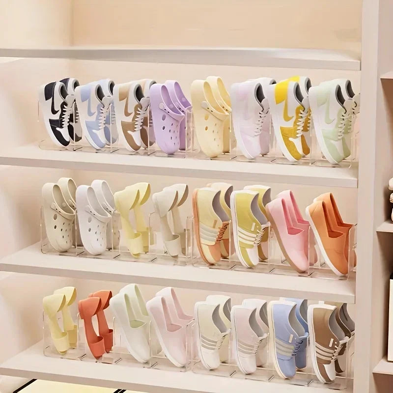 2/4 Pack Space-Saving Vertical Shoe Rack Organizer - Multi-Layer, Easy-to-Assemble, Compact Storage for Home Entryway Cabinet Oasis Select