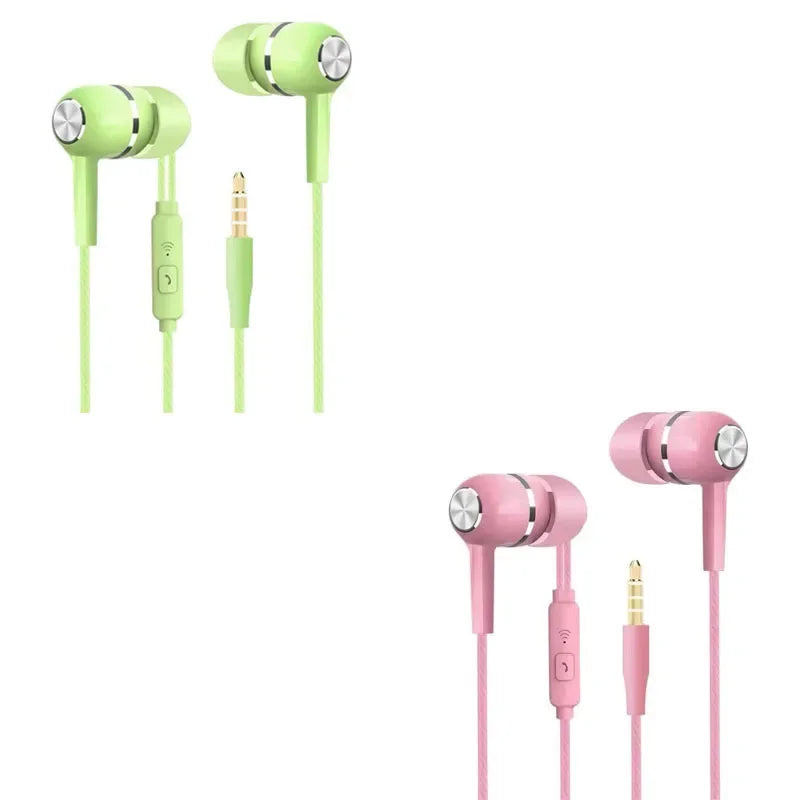 Wired Stereo Headset with Mic volume control Music Earphones Headphones Sport Earbuds with Bass Phone Earphones 3.5mm Oasis Select Blend 2pcs 2 1.2m