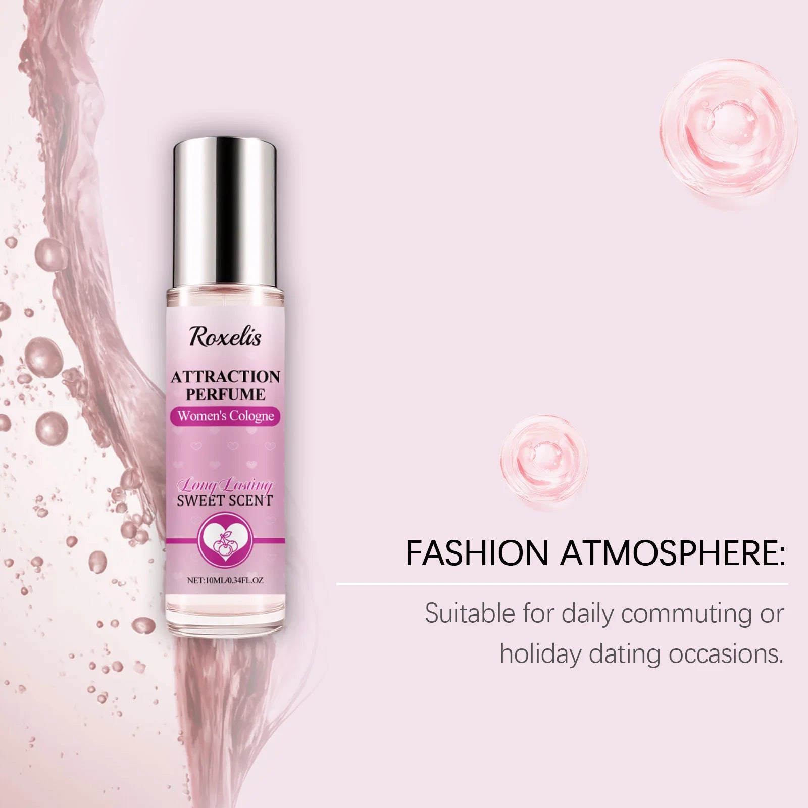 10ML Unisex Sweet Cheery Cologne Roller Long Lasting Natural Fragrance Fruity Scent Improve Self Confidence Portable Perfume Oasis Select