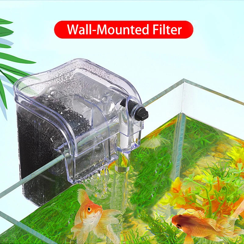 External Aquarium Fish Tank Filter Waterfall Filter Pure Water Pump Hanging Fish Tank Wall-mounted Water Aquarium Accessories Oasis Select