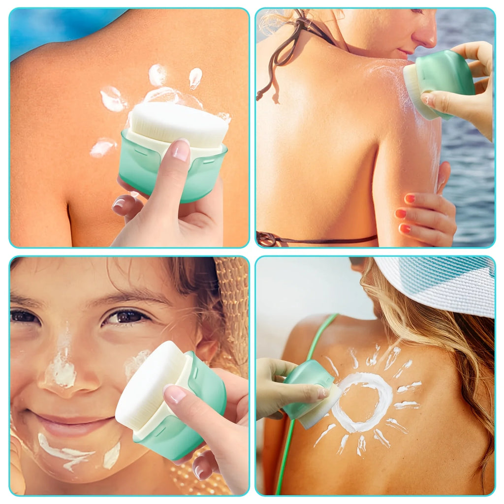 Sunscreen Application Brushes with Protective Cover,Designed for Applying Sunblock Lotion,Ideal for Outdoor Travel And Beach Use Oasis Select