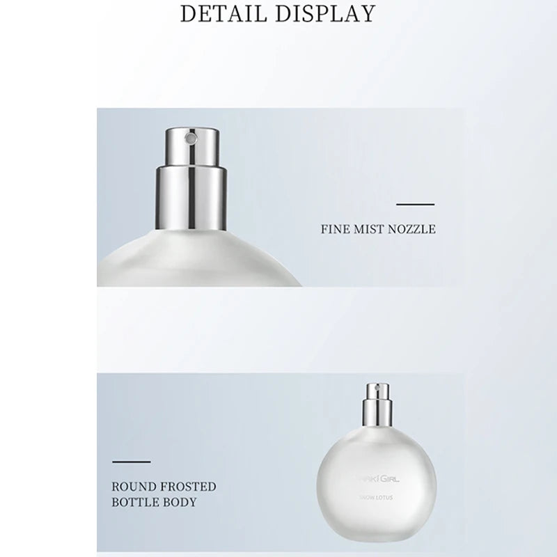 Fresh Snow Lotus Women Perfume Elegant Natural Citrus Amber Fragrance High-end Charming Floral Woody Notes Eau De Toilette Oasis Select