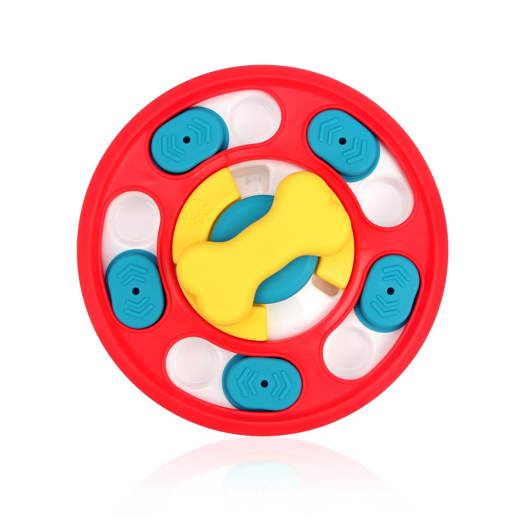New Pet Toy Rotating Feeding Toy, Slow Food Bowl, Dog Turntable, Chewy Training, and Educational Dog Toy Oasis Select Red 23001B