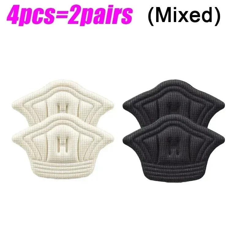1/2/6Pairs Shoe Pad Foot Heel Cushion Pads Sports Shoes Adjustable Antiwear Feet Inserts Insoles Heel Protector Sticker Insole Oasis Select Mixed-4pcs-5mm