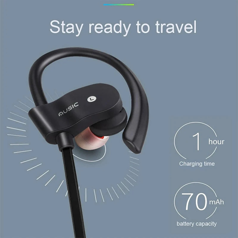 Wireless Headphones Earloop Ear Hook Earbuds Wireless Bluetooth Headset Handsfree Neckband With Mic Bluetooth Earphones Oasis Select
