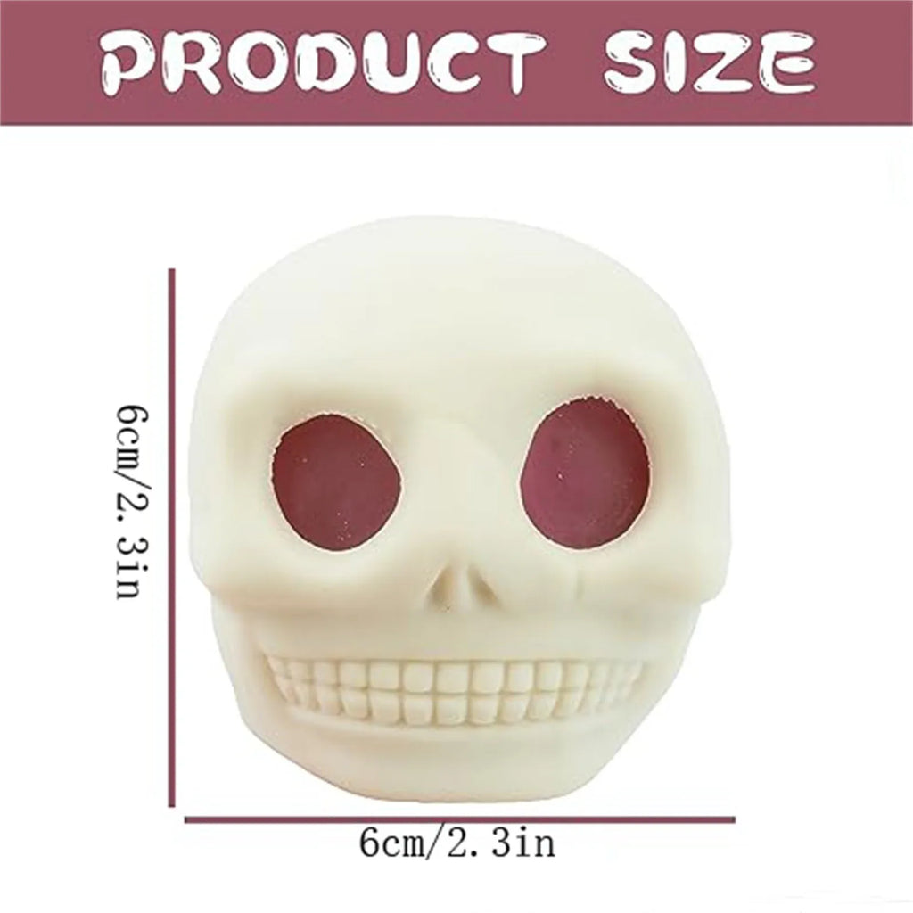 Halloween Skull Squeeze Stress Balls – 9-Pack Squishy Toys Squishy Stress Toy Oasis Select