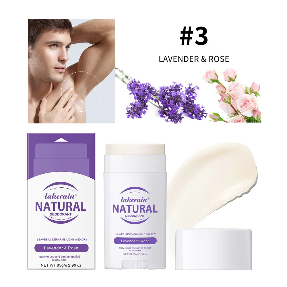 Solid Deodorant Stick Solid Perfume Balm Long-lasting Fresh Fragrance Deodorant Stick for Woman and Man Makeup Oasis Select Lavender Rose