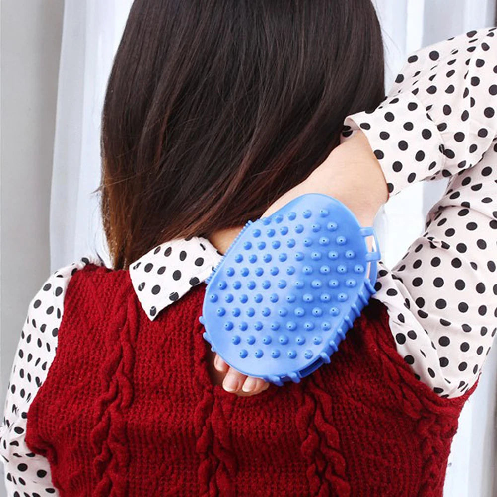 Silicone 7-Ball Roller Massager Glove | 360° Rotating Handheld