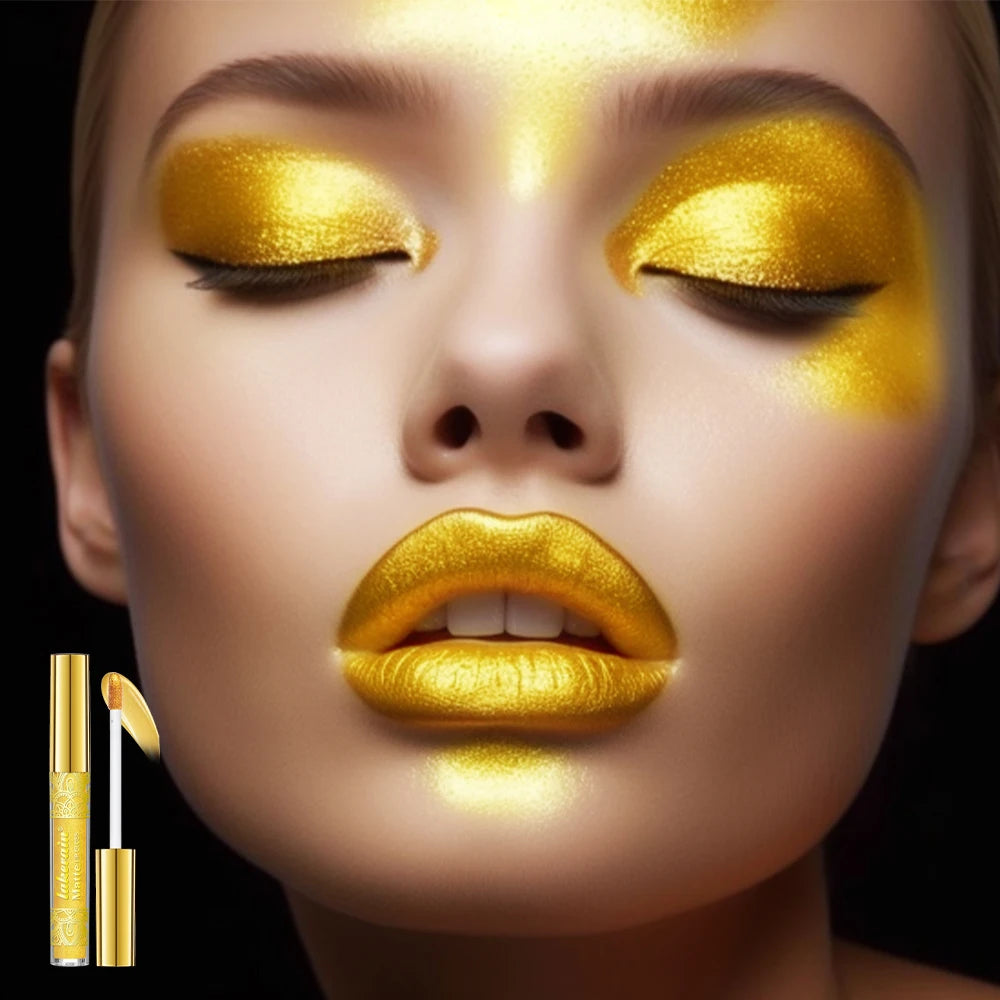 Golden Bar Luxury Lipstick Timeless Velvety Smooth Finish Intense Color Stay Smudge-Proof & Waterproof Valentines Day Gift for H Oasis Select