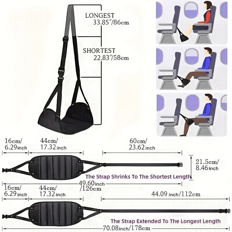 1pc/2pcs New Travel Hammock Office Hammock with Airplane and High-speed Rail Footrest Hammock Foot Stepping Travel Artifact Oasis Select