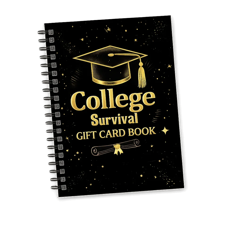 College Survival Gift Card Book Gift Keepsake Paper Souvenir Festive Card Organizer Graduation Party Note Book Oasis Select Style A
